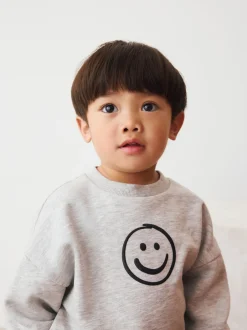 Next Marl gris - Ensemble sweat et Joggings imprimé à Col rond (3mois-7ans) Discount