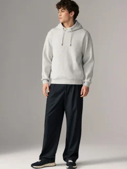 Next Marl gris - Sweat à capuche texturé linéaire Outlet