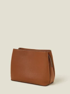 Accessorize Marron - Faux Leather Webbing Strap Sac à bandoulière