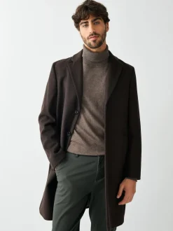 Next Marron - Ajustement régulier - Manteau Epsom en laine Discount