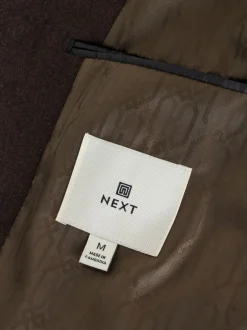 Next Marron - Ajustement régulier - Manteau Epsom en laine Discount