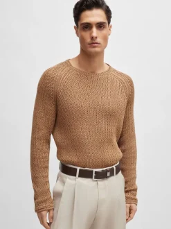 BOSS Marron - Ceintures de cuir en métal brossé Clearance