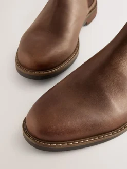 Next Marron - Bottes Chelsea en cuir cireux Sale