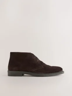 Next Marron - Bottes Chukka en daim Clearance