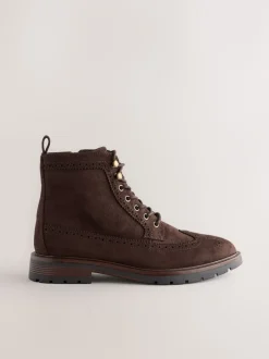 Next Marron - Bottines Brogue Grand New