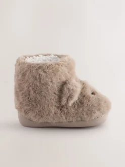 Next Marron - Bottines chaussons doublées chaudes Bear Outlet