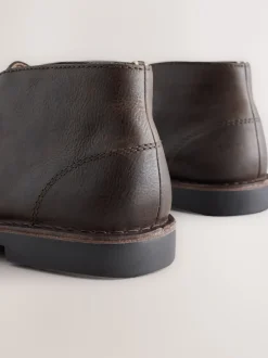 Next Marron - Bottines chukka en cuir Outlet