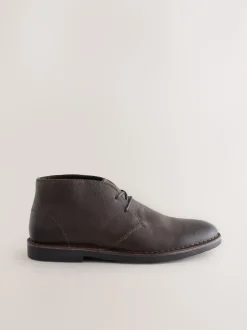 Next Marron - Bottines chukka en cuir Outlet