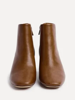 Linzi - Bottines Cove Comfort à talons carrés Marron Discount