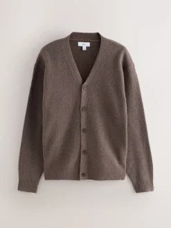 Next Marron - Cardigan douillet décontracté en laine Sale