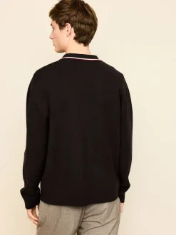 Next Marron - Cardigan N. Premium à liserés Milieu zippé coupe classique Discount