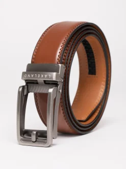 Lakeland Leather Marron - Ceinture Rigg Ratchet New