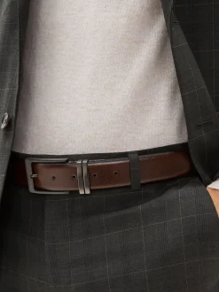Next Marron - Ceinture Signature en 100% cuir Outlet