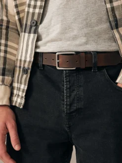 Next Marron - Ceintures en cuir bruni