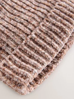 Next Marron - Chapeau bébé en chenille avec pompon (0mois-2ans) Clearance