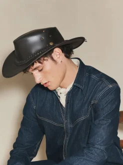 Next Marron - Chapeau de cow-boy en cuir Best