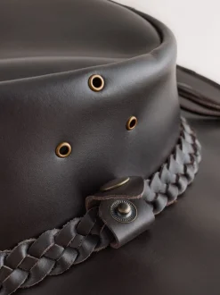 Next Marron - Chapeau de cow-boy en cuir Best