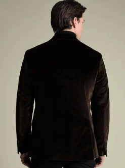 Charles Tyrwhitt Marron - Veste Coupe ajustée en velours italien Sale