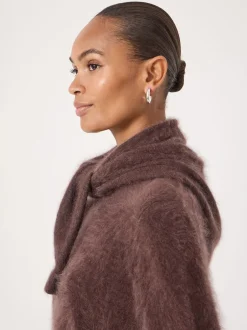 Hush Marron - Écharpe triangle en cachemire brossé Sale