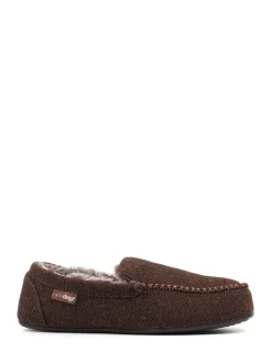 Lazy Dogz Marron - Chaussons Hendrix II bleus doublés de fausse fourrure Sale