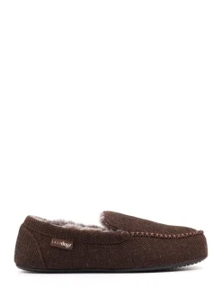 Lazy Dogz Marron - Chaussons Hendrix II bleus doublés de fausse fourrure Sale