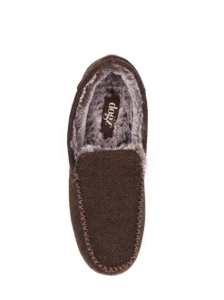 Lazy Dogz Marron - Chaussons Hendrix II bleus doublés de fausse fourrure Sale