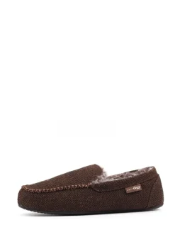 Lazy Dogz Marron - Chaussons Hendrix II bleus doublés de fausse fourrure Sale