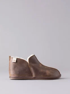 Lakeland Leather Marron - Chaussons style bottines homme en cuir Lakeland Discount