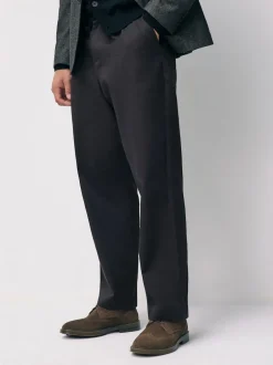 Next Marron - Chaussures Brogue en daim à semelle épaisse Discount