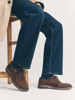 Next Marron - Chaussures derby en suédine Clearance