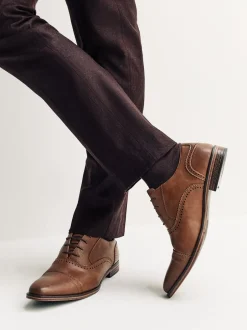 Next Marron - Chaussures Oxford à bout ouvert Clearance