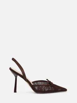 Simmi London Marron - Chaussures Bebee à talons avec nœud Sale