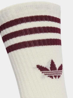 adidas originals - Col rond - 3-Rayures Chaussettes Col rond 3 paires Marron Discount
