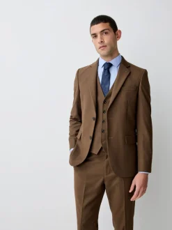 Next Marron - Coupe ajustée Flannel Costume Veste Online