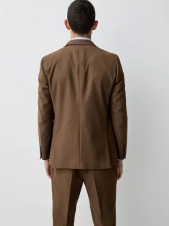 Next Marron - Coupe ajustée Flannel Costume Veste Online