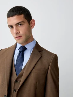 Next Marron - Coupe ajustée Flannel Costume Veste Online