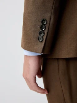 Next Marron - Coupe ajustée Flannel Costume Veste Online