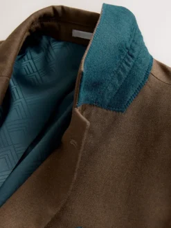 Next Marron - Coupe ajustée Flannel Costume Veste Online