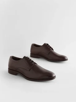 Next Marron - Coupe classique - Derbys en cuir classiques Discount