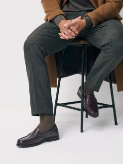 Next Marron - Coupe classique - Pain Penny en cuir New