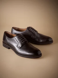 Next Marron - Coupe classique - Signature Leather Sole Derby Chaussures Hot