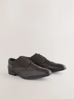 Next Marron - Coupe large - Chaussures richelieu
