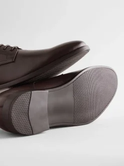 Next Marron - Coupe large - Derbys en cuir classiques Best
