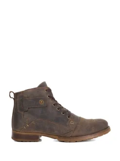 Dune London Marron - Coupe large - bottines Simon en cuir robuste Sale