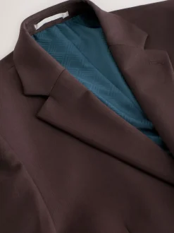 Next Marron - - Veste de costume stretch Motionflex Coupe sur mesure New