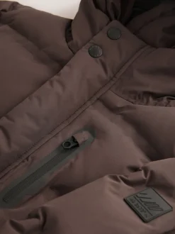 Next Marron - Doudoune imperméable à Gamme longue doublée de polaire (3-17ans) Hot