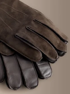 Next Marron - Gants Signature en daim Hot