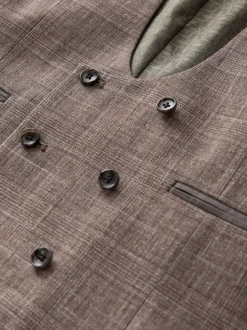 Next Marron - Gilet de costume à carreaux Online