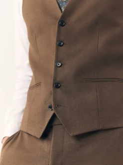 Next Marron - Gilet de costume en flanelle Sale