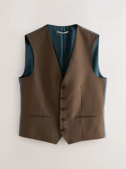 Next Marron - Gilet de costume en flanelle Sale
